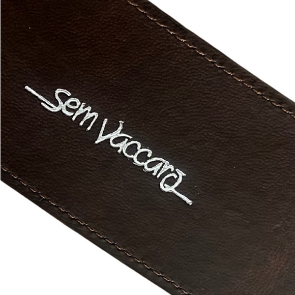 Vintage Sem Vaccaro Leather Waist Belt | Brown Snakeskin/ Ostrich